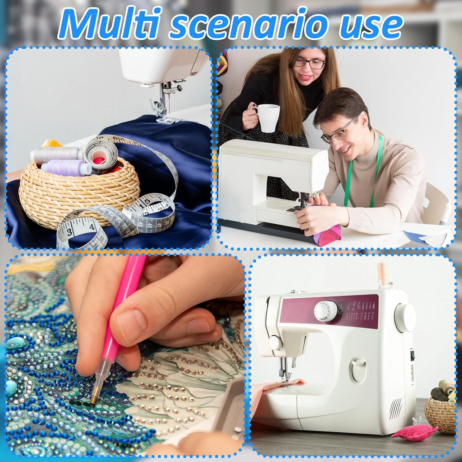 8 Pcs Sew Project Bags 18 x 13 Inch Quilting Craft Organizer Storage Bags with Handle and Pocket Large Sew Quilting Mesh for Quilters Knitting Stitching Crafter