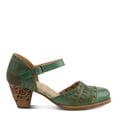 thumbnail image 5 of L'Artiste Women's NIOBELLA Hand-Painted Hook-and-Loop Mary Jane – Geometric Design, Decorative Buckle, Faux Stacked Heel, 5 of 8