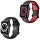 thumbnail image 1 of Paquete de 2 correas deportivas compatibles con Apple Watch de 42 mm, 44 mm y 45 mm, correa de repuesto transpirable de silicona suave para hombre y mujer compatible con Iwatch S, 1 of 5