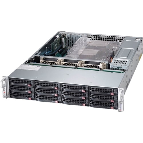 Supermicro Computer SuperStorage Server 6028R-E1CR12H Server Rack-Mountable Barebone 2U Storage for 2 E5-2600 by Supermicro Computer