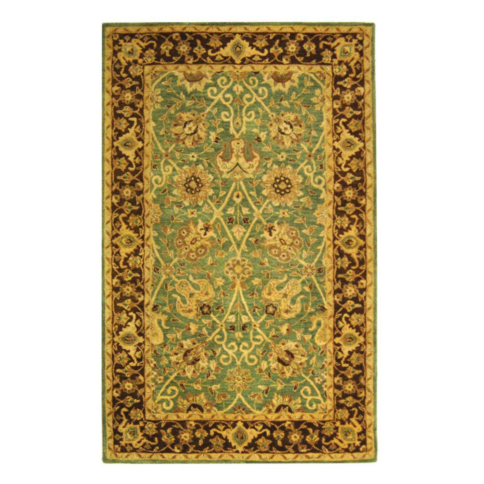 SAFAVIEH Antiquity Lilibeth Traditional Floral Wool Runner Rug, Green/Brown, 2'3" x 8' - image 4 of 8