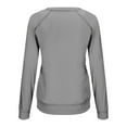 thumbnail image 7 of Jacenvly Womens Plus Size T-Shirts Clearance Round Neck Blouse Leisure Long Sleeve Shirt Soft Comfort Letter Print Women'S Tops Print Sweater Loose Blouse Hoodless Sweatshirt Gray, 7 of 7