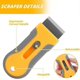 thumbnail image 3 of Glass and Ceramic Scraper - Window Cleaning Tool with 20 Replacement Parts for Removing Sealant Labels, Decal and Oven Glue, 3 of 4