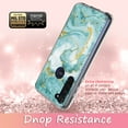 thumbnail image 4 of Moto G Stylus Case, Moto G Pro Case, KAESAR Hybrid Bling Glitter Sparkle Laser Green Marble Graphic Fashion Cute Colorful Skin Cover Shockproof Case for Moto G Stylus/G Pro, 4 of 5