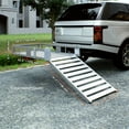 thumbnail image 5 of KFFKFF Hitch-Attached Cargo Holder, 45.3" x 25.6" Aluminum Cargo Platform with Foldable Ramp, Hitch Basket with Stability Enhancer and Ties, 500LBS Capacity Scooter Carrier, 5 of 9