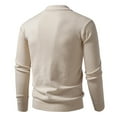 thumbnail image 4 of NTACZA Mens Shirts Casual Long Sleeve Solid Cable Knit Yellow Polos Pullover Collared Men Knitted Sweater XL, 4 of 4
