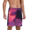 thumbnail image 2 of Fotbe Mystical Dragon Under Moon Pantalones Cortos de Pijama para Hombre, Ropa de Dormir, Pantalones de Pijama Cortos para Hombre-Large, 2 of 6