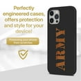 thumbnail image 2 of Case Yard Wooden Case for iPhone-12/12-Pro Soft TPU Silicone cover Slim Fit Shockproof Wood Protective Phone Cover for Girls Boys Men and Women Supports Wireless Charging US Army Stencil Design, 2 of 7