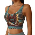 thumbnail image 2 of Pofeuu Pond Meditating Tiger Print Sports Bra for Women Sexy Vest Yoga Running Gym Fitness Crop Bras Tops-Large, 2 of 8