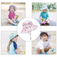 thumbnail image 5 of Sombrero para el sol para bebé, ajustable, para exteriores, para nadar, playa, piscina, sombrero para niños, ala ancha, correa para la barbilla, sombrero de juego de verano, 5 of 5