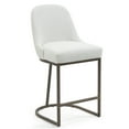 thumbnail image 4 of Set of 2 Ayane White Boucle Fabric Dining Chair with Iron Legs, 4 of 6