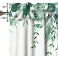 thumbnail image 2 of Green Leaves Kitchen Curtains Short and Valance Set Farmhouse Watercolor Eucalyptus Leaf Dining Room Fabric Curtain Drapes Spring Summer Plants Botanical Cafe Curtains Valance for Home Decor, 2 of 5