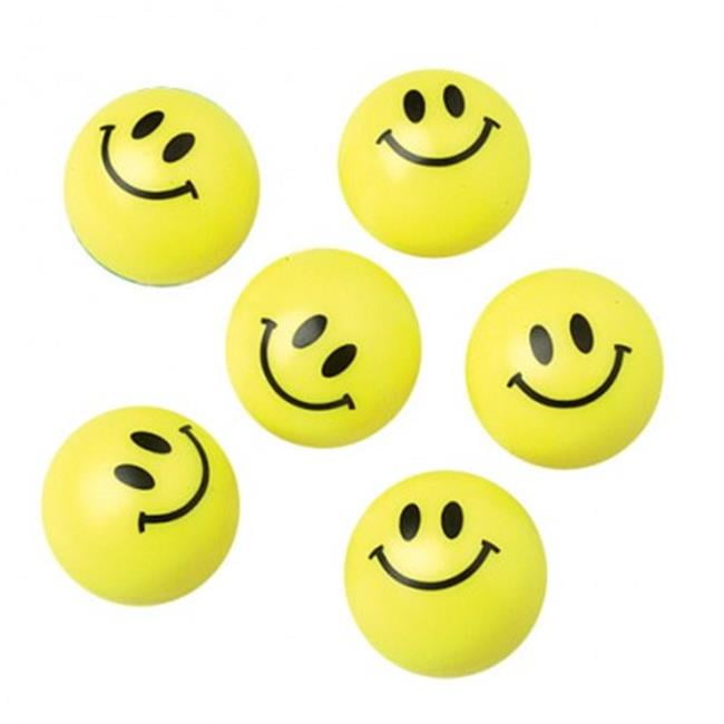 US Toy 7296X28 10 x 2.75 in. Smiley Face Plastic Ball 28 per Pack