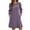 Purple, variant on Kmdttou Women's Summer Fashion Solid Color Round Neck Knit Dress Puff Long Sleeve Dress Long With Pocket,Fashionable Casual Dresses for Women 2025