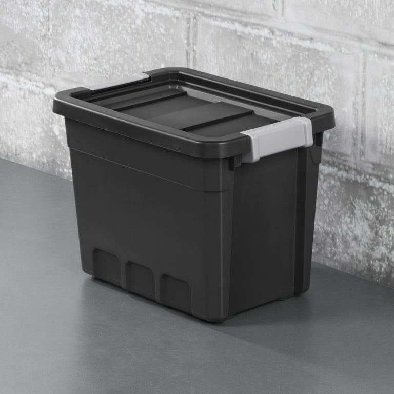 7.5 Gallon Stackable Storage Bins with Latch Lids, 6 Pack photo 3