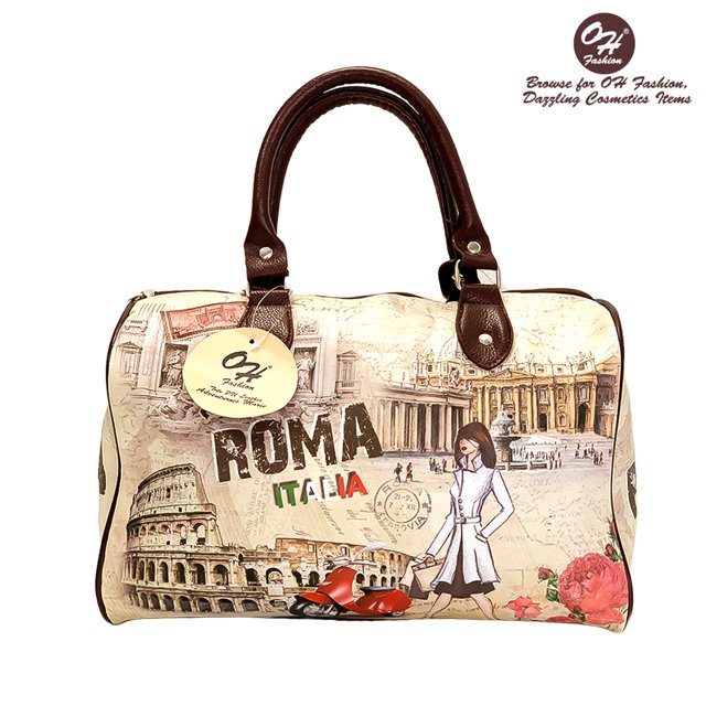 OH Fashion Bolso de mano para mujer de cuero vegano Adventurous Marie OH Fashion OH-AC1107