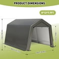 thumbnail image 3 of Danolapsi Outdoor Storage Shelter 6x6x7 ft Portable Shed Heavy Duty Waterproof Storage Tent Sheds with Roll-up Zipper Door,for Motorcycle,Bike,Garden Tools, 3 of 7