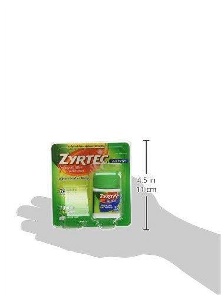 Zyrtec 24 Hour Allergy Relief Tablets with 10 mg Cetirizine Hci, 90 Ct