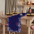 thumbnail image 2 of Table Runners 90 Inches Long Dress Scarves, Independence Day Farmhouse Coffee/Dining/Kitchen Table Runner for Living Room, Blue Fireworks US Flag Stars Sparklers Modern 13x90 Inch, 2 of 9