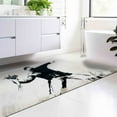 thumbnail image 4 of Banksy Flower Graffiti Rug, Outdoor Rugs, Printed Rug, Front Door Rug, Easy to Clean Rug, Graffiti Rug, Anarchy Graffiti Rugs, Non Slip Rug, 3.3'x9.2' - 100x280 cm, 4 of 8