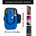 thumbnail image 2 of Brazalete universal para correr, soporte para teléfono celular, brazalete deportivo para correr, fitness y entrenamiento de gimnasio, compatible con iPhone X/8/7/6/Plus, Samsung Galaxy S9/S8/S7/S6/Edge/Plus y LG, negro MFZFUKR YZY249-2, 2 of 5