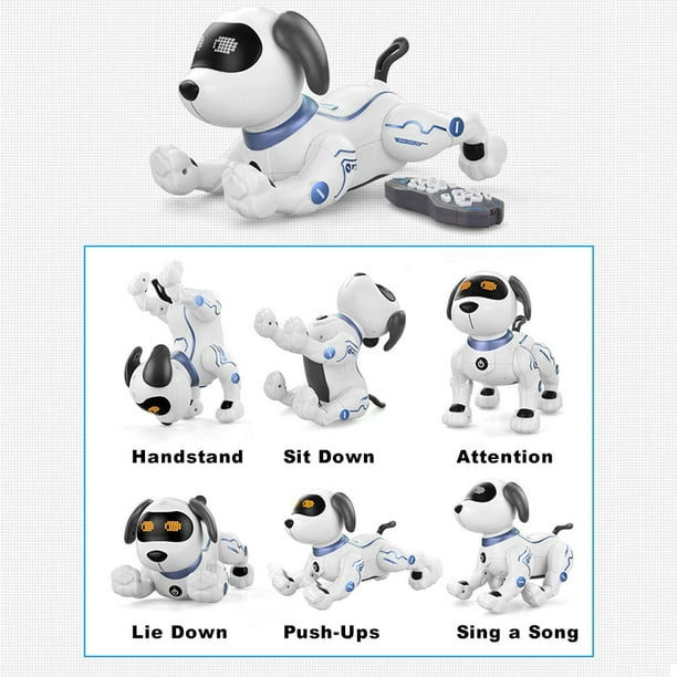 Fisca Remote Control Dog, Robotic Stunt Puppy Toys Handstand Push