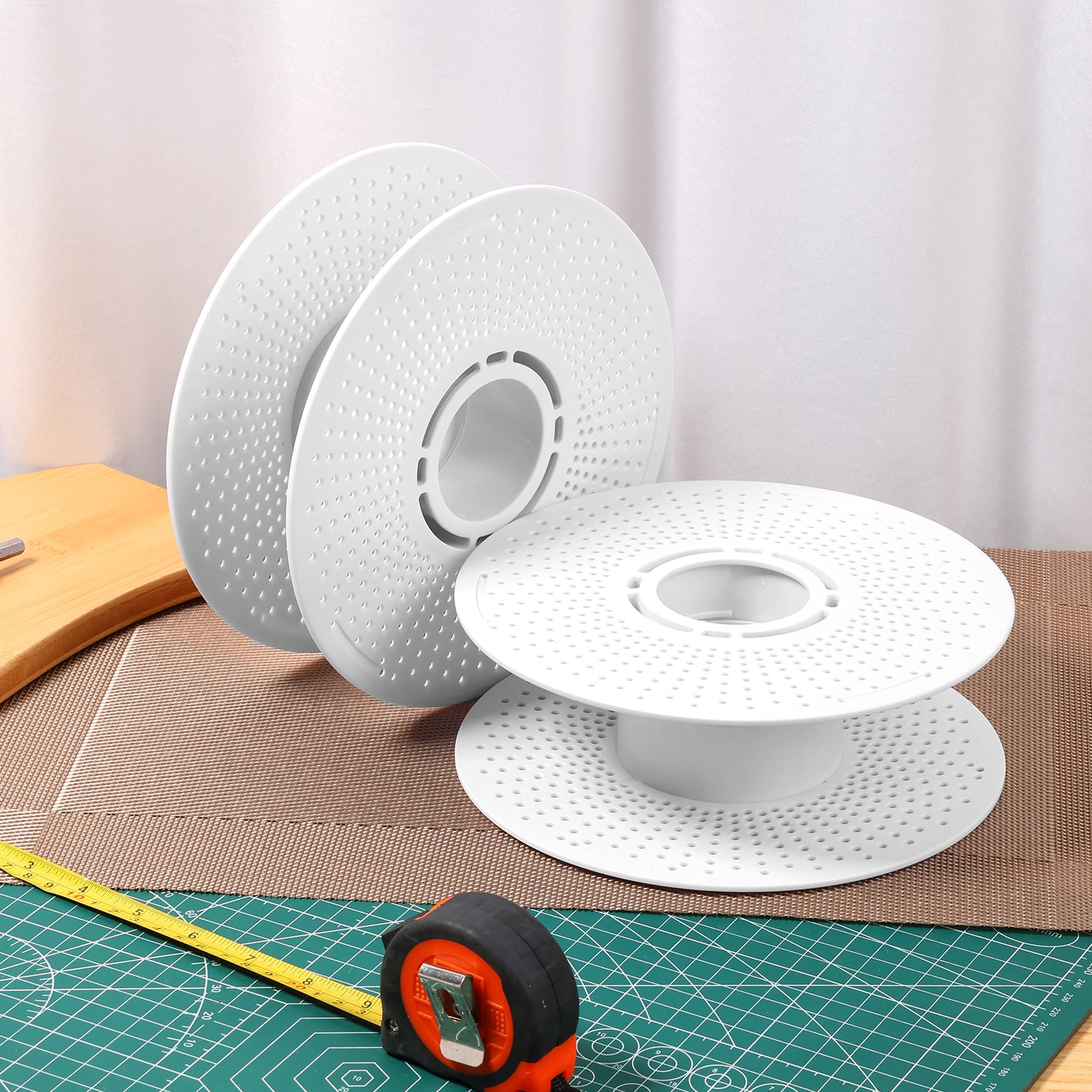 Reusable 3D Printer Filament Spool for Bambu Lab P1S P1P A1 X1C - 2Pcs ABS Filament Reel Holder for PLA PETG TPU - Empty Refillable Spool Replacement, 1kg Capacity