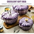 thumbnail image 6 of Pumpkin Dutch Oven Pot with Lid , 4 Qt Enameled Cast Iron Pumpkin Shaped Dutch Oven ,Non-Stick, Oven & Stove Safe Pumpkin Pot , For Soups, Stews, Baking & Holiday Gift Giving, 6 of 9