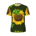 thumbnail image 5 of Wukai Sunflower3 Print Men's Short-Sleeved Mesh T-Shirt,Quick-Dry Short Sleeve Workout T-Shirt-XX-Large, 5 of 8