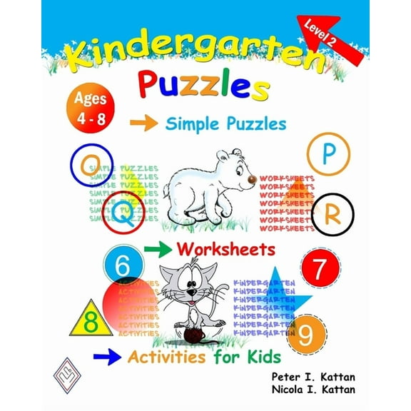 Kindergarten Puzzles - Level 2: Simple Puzzles, Worksheets, and Activities for Kids, (Paperback)