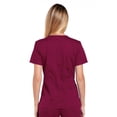 thumbnail image 5 of Workwear Core Stretch Women Medical Scrubs Top V-Neck 4710, L, Wine, 5 of 7