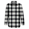 thumbnail image 5 of QASIEATN Womens and Girls Long Sleeve Flannel Shirt Casual Button Down Plaid Shirts 3 Months Adult 2XL, 5 of 7