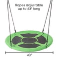 thumbnail image 2 of Hey! Play! Saucer Swing - 40? Diameter Hanging Tree or Swing Set Outdoor Playground or Backyard Play Accessory Round Disc with Adjustable Rope, 2 of 5