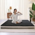 thumbnail image 5 of MOPHOTO Floor Mattress Japanese Futon Mattress Extra Thick Folding Sleeping Pad Futon Mattress Portable Camping Mattress Full Size (80*54*4in), 5 of 10
