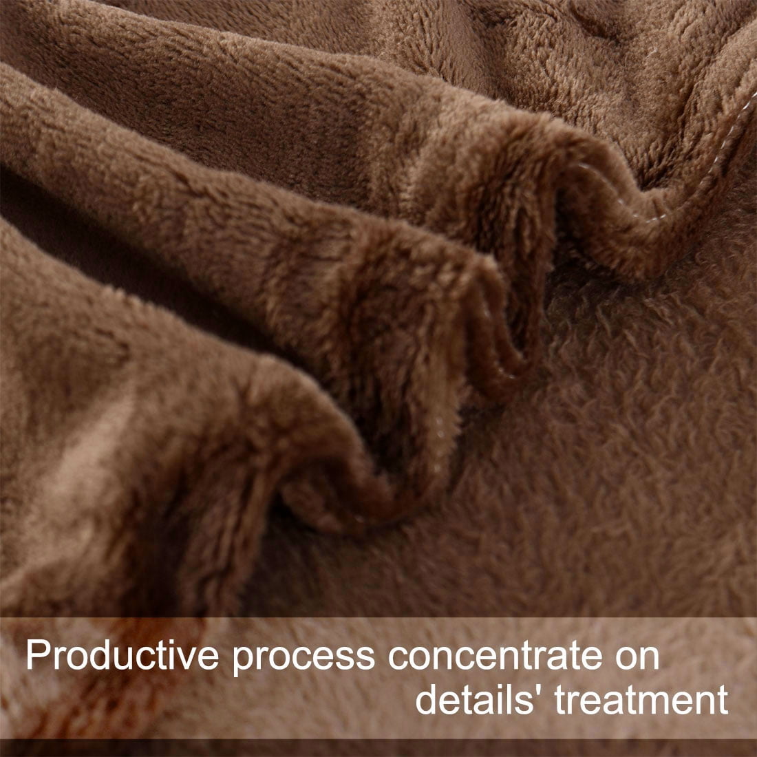 PiccoCasa 1 Pcs Home Warm Soft Microplush Fleece Solid Throw Blanket Chocolate Color 70" x 78"