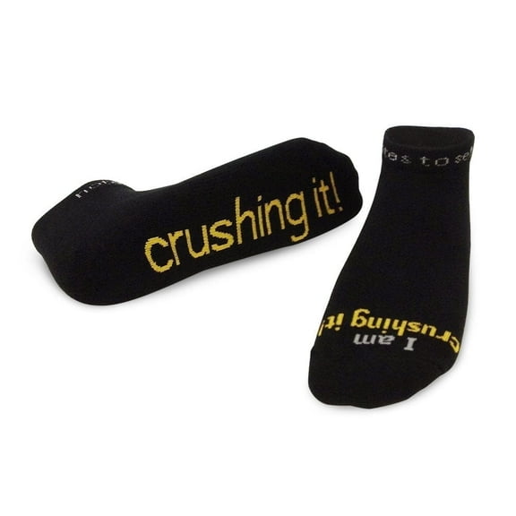I am Crushing It - Black Low-Cut Socks