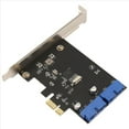 thumbnail image 2 of Tarjeta de Expansión PCI Express USB 3.0 de 19 Pines PCIE 1X A 2 Puertos Adaptador USB 3 de 19 Pines Cabecera de Concentrador USB3 Interno de 20 Pines, 2 of 8
