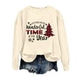 thumbnail image 3 of It's The Most Wonderful Time Of The Year Christmas Sweatshirts for Women Long Sleeve Crewneck Holiday Sweatshirt Pullover Top, 3 of 5