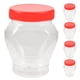 thumbnail image 1 of Frasco de plástico transparente con tapa, frascos de plástico Mason, recipientes redondos vacíos para dulces, galletas, alimentos, cacahuetes, especias, galletas, dulces, 350 ml, 1 of 8