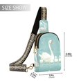 thumbnail image 2 of FORMRS Womens Crossbody Sling Bag Travel Daypack Shoulder Chest Backpack, White Cartoon Swan, 2 of 7