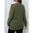 thumbnail image 2 of Cuteduck Women's Plus Size Fall Casual Knit Top Crew Neck Long Sleeve Lightweight Sweater 1X-4X, 2 of 7