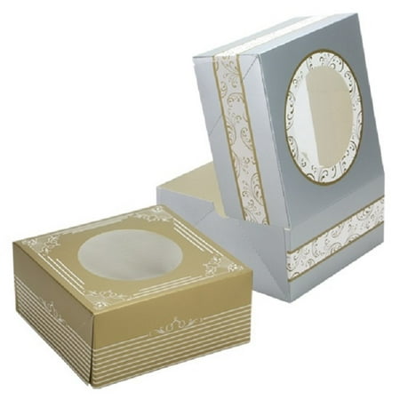 Signature Cookie Gift Box - Hanna K. Signature Elements Decorative Paper Bakeware Silver Cookie Boxes 5 Ct