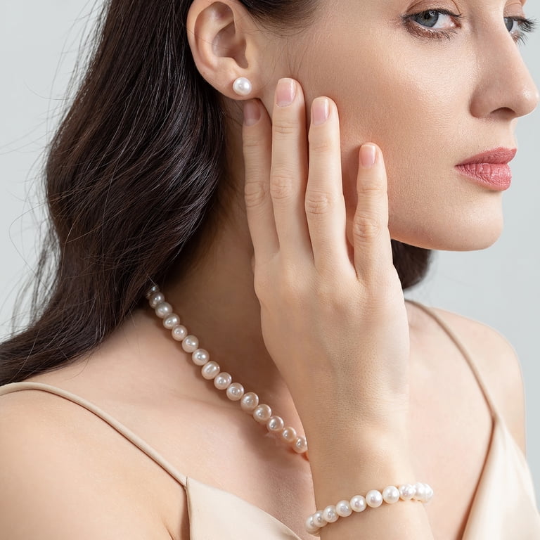 VIKI LYNN Freshwater Cultured Pearl Necklace Set – 18