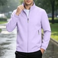 thumbnail image 2 of Cmtiyu Fashion Jackets for Men Casual Long Sleeve Stand Neck Outdoor Zip Up Purple Jackets with Zip Pockets XXS-3XL, 2 of 9