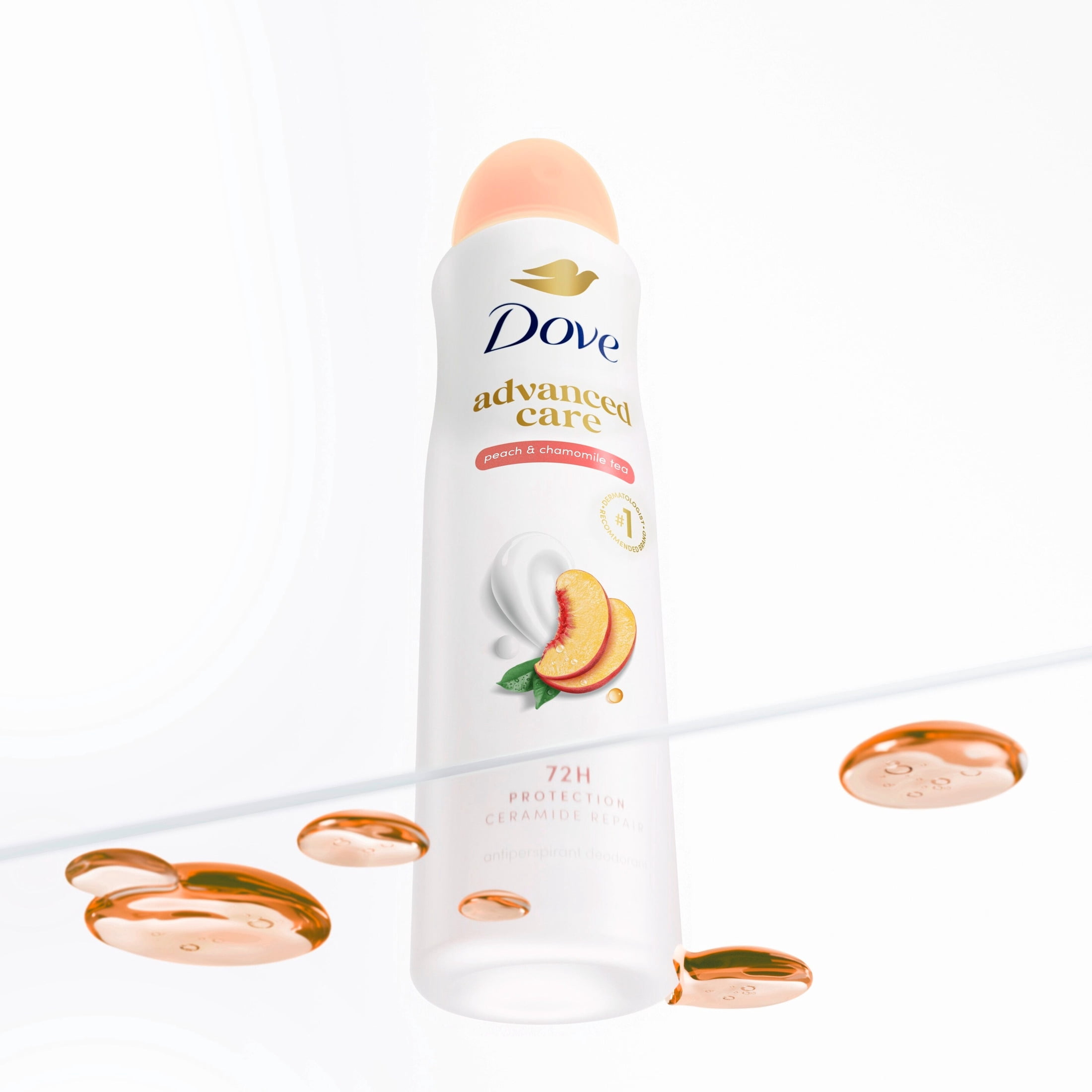 Dove Antiperspirant Deodorant Spray Antiperspirant Deodorant For Underarm Care After Shaving That Boosts Skin's Ceramide Levels Peach & Chamomile Tea ,3.8 oz
