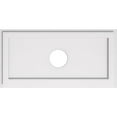 thumbnail image 1 of Ekena Millwork CMP26X13RE-04000 4 in. ID x 9 in. Rectangle Architectural Grade PVC Contemporain Médaillon de Plafond, 1 of 1