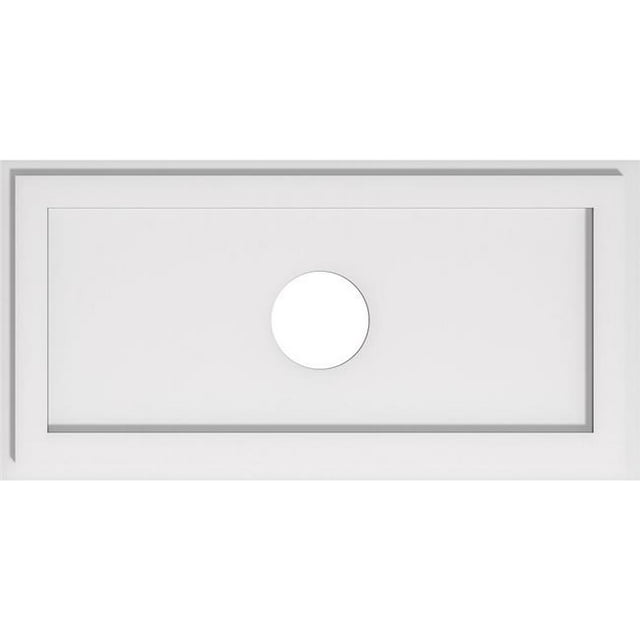 Ekena Millwork CMP26X13RE-04000 4 in. ID x 9 in. Rectangle Architectural Grade PVC Contemporain Médaillon de Plafond