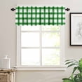 thumbnail image 7 of Happy St. Kitchen Curtains and Valances Set, Patrick's Day Green White Buffalo Check Plaid Rod Pocket Window Valance 18 Inch Window Curtain Panels for Living Room Bedroom Laundry, 27.5x36in, 3 Pieces, 7 of 7