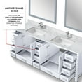 thumbnail image 6 of 84 In. White Bath Vanity With Marble Top, Faucet, And 34 H Mirrors X 22 Double, 6 of 6
