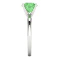 thumbnail image 3 of 2 ct Round Cut Simulated Green Diamond Solitaire Engagement Ring for Women in 18K White Gold, 3 of 5